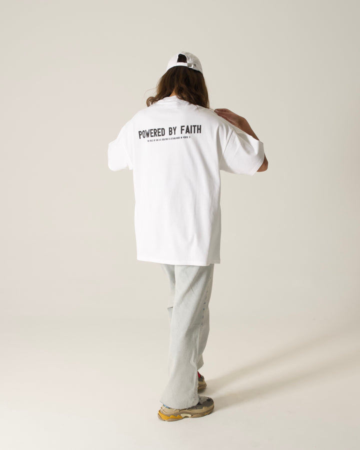 Powered by Faith Oversized T-Shirt | Organic Cotton Tee