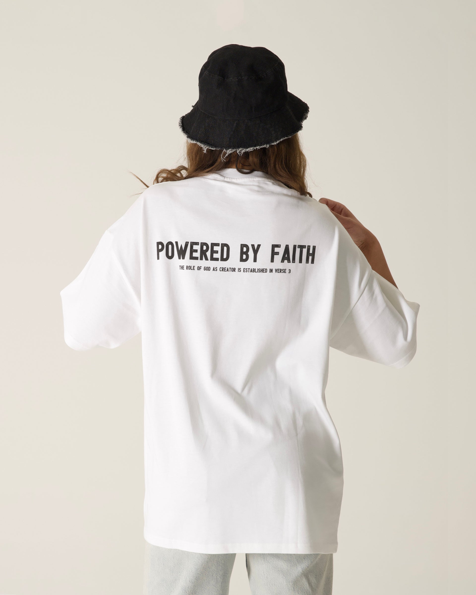 Powered by Faith Oversized T-Shirt | Organic Cotton Tee