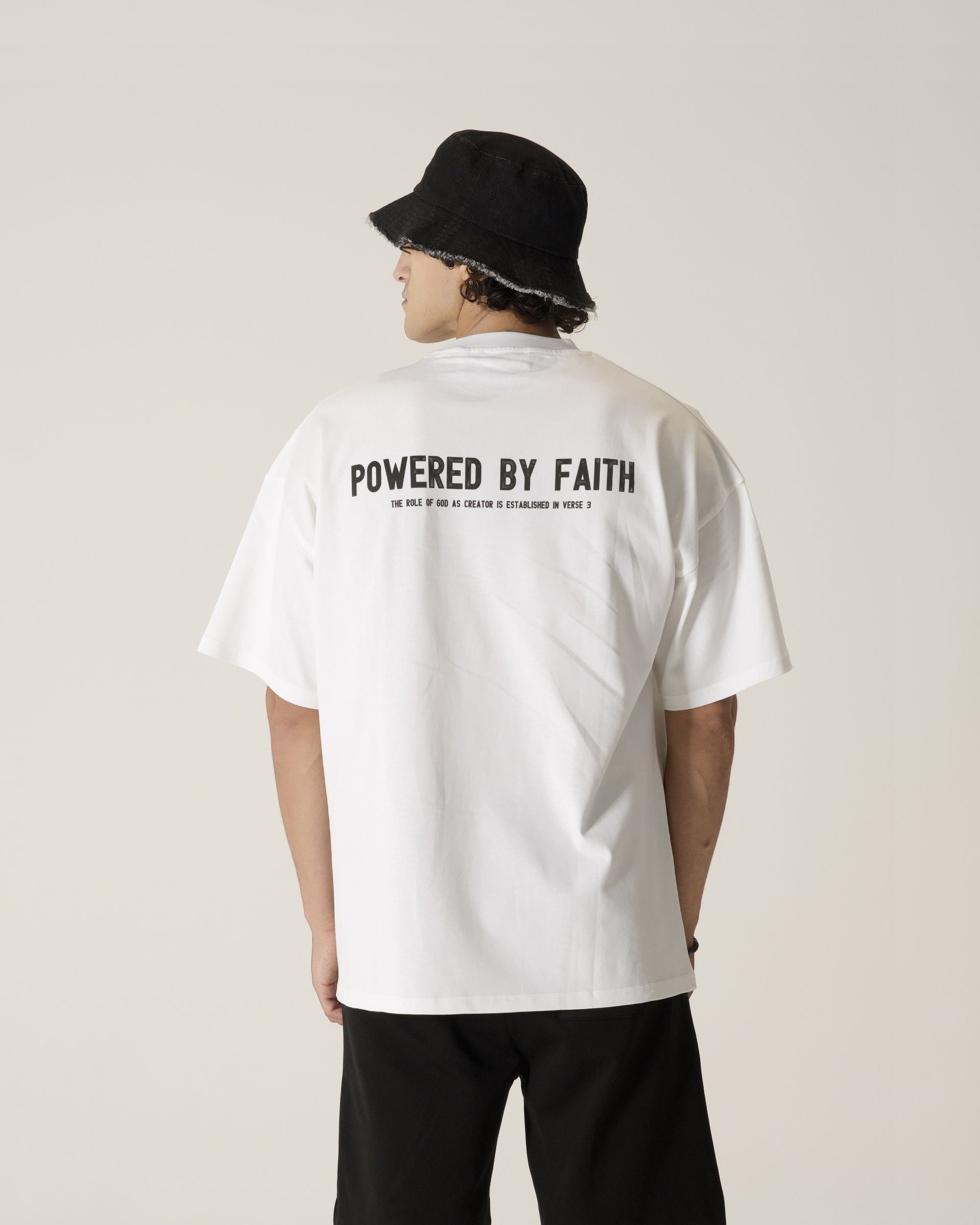 Powered by Faith Oversized T-Shirt | Organic Cotton Tee