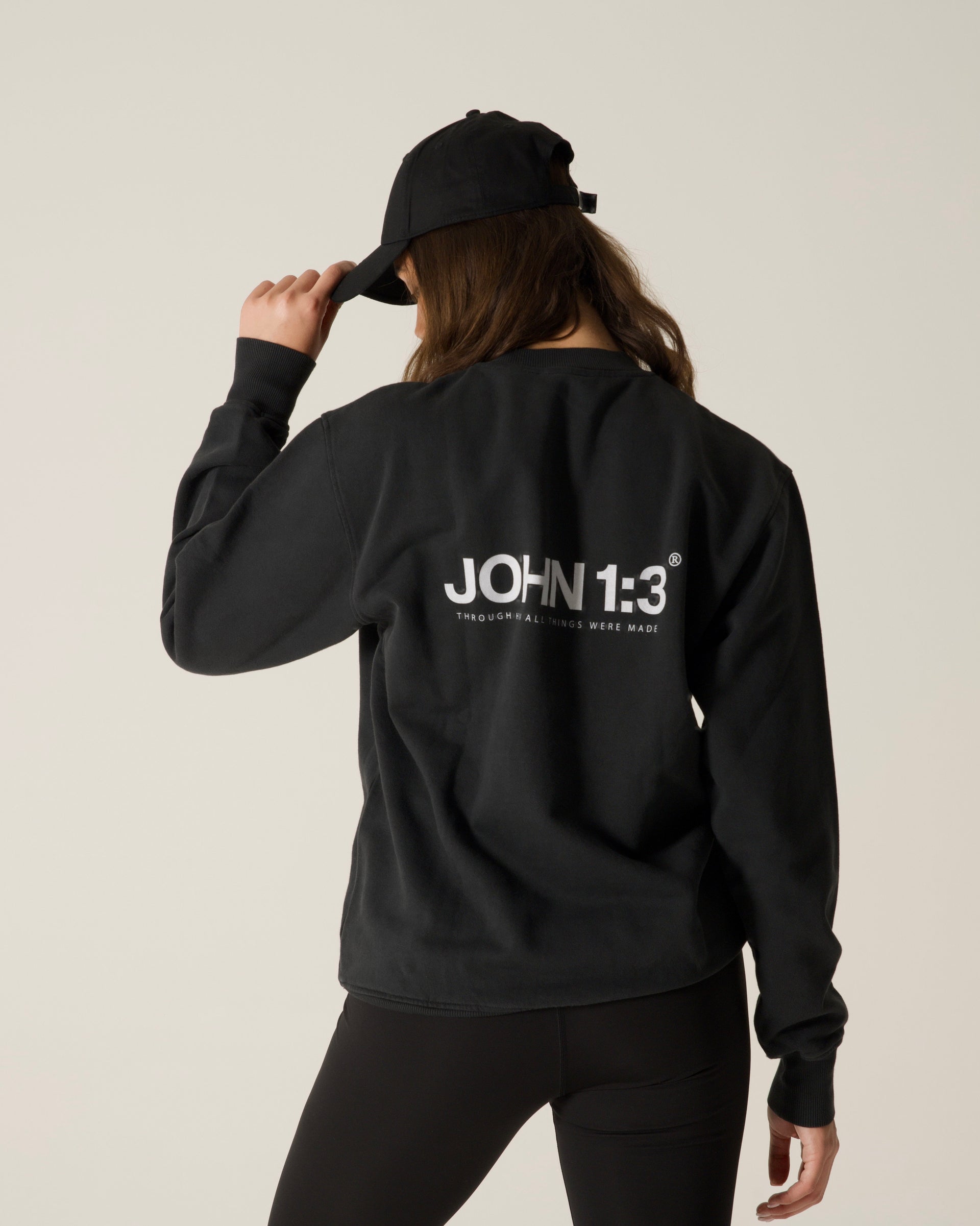 John 3:16 Oversized Sweater - Black