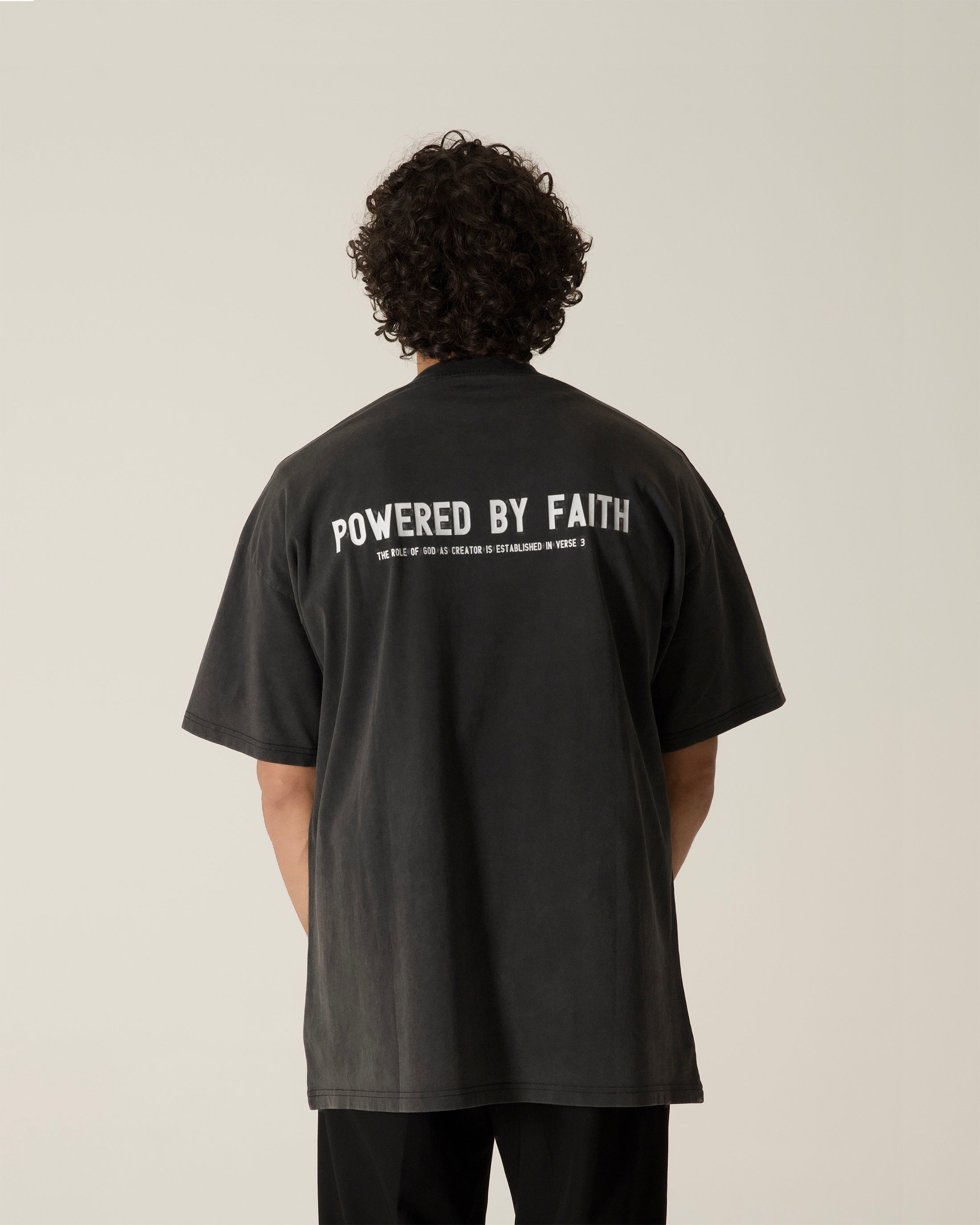 Powered by Faith Oversized T-Shirt | Organic Cotton Tee