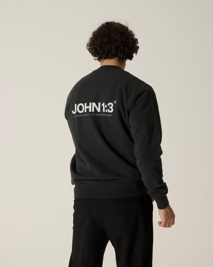 John 3:16 Oversized Sweater - Black