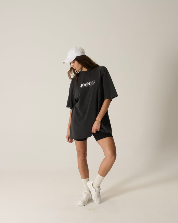 Powered by Faith Oversized T-Shirt | Organic Cotton Tee