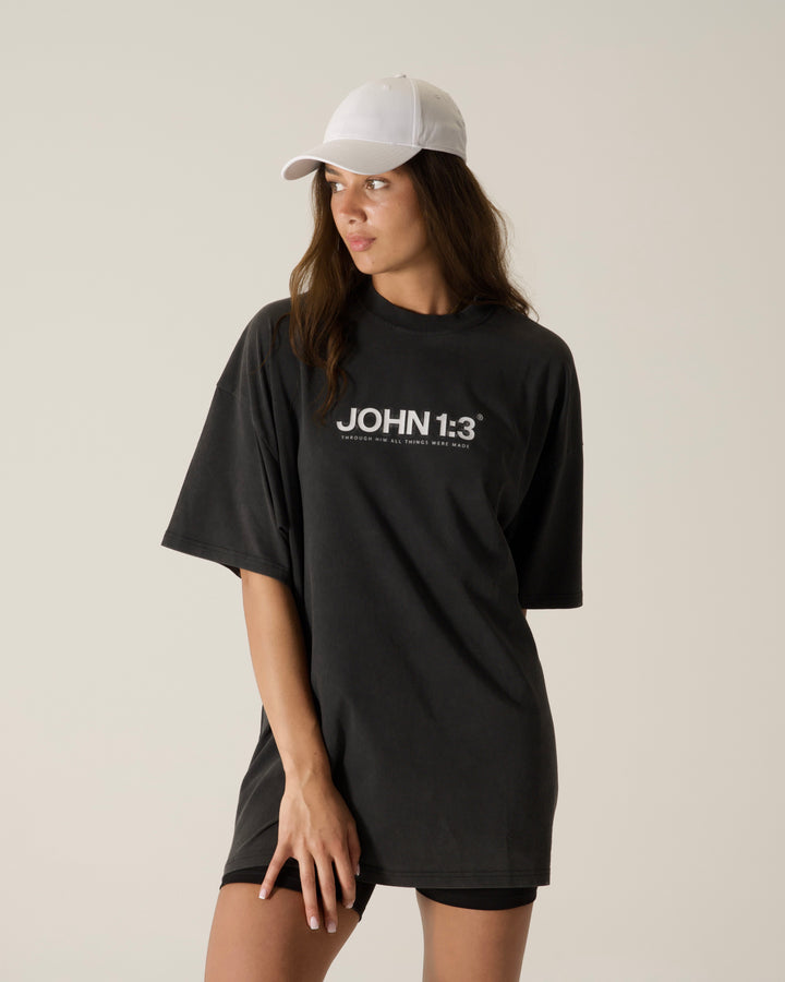 Powered by Faith Oversized T-Shirt | Organic Cotton Tee